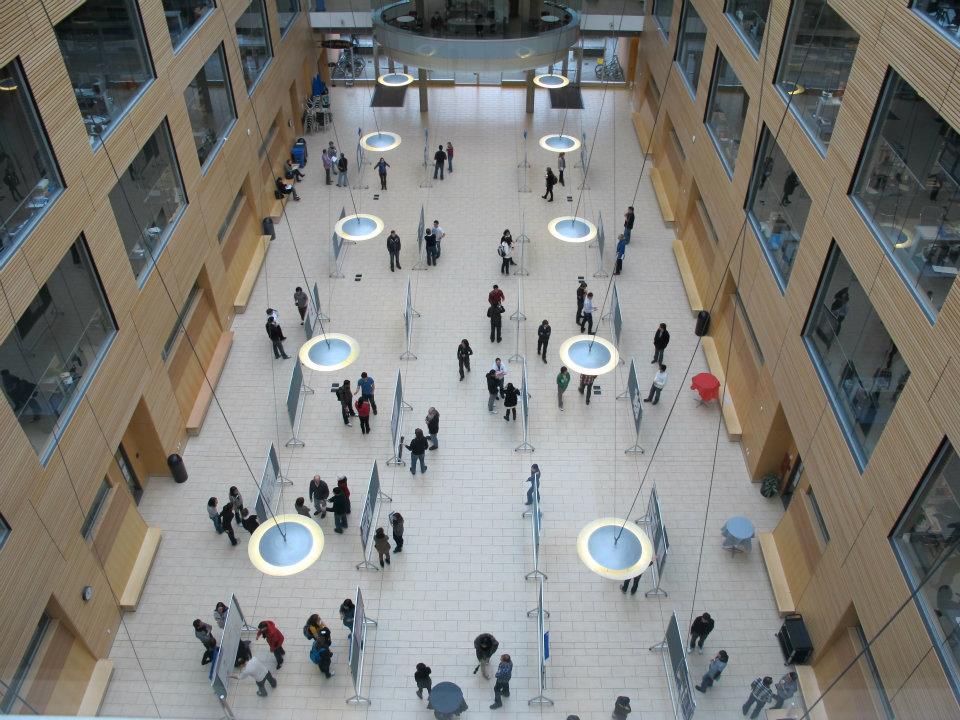 Interior shot of the LSI west atrium.