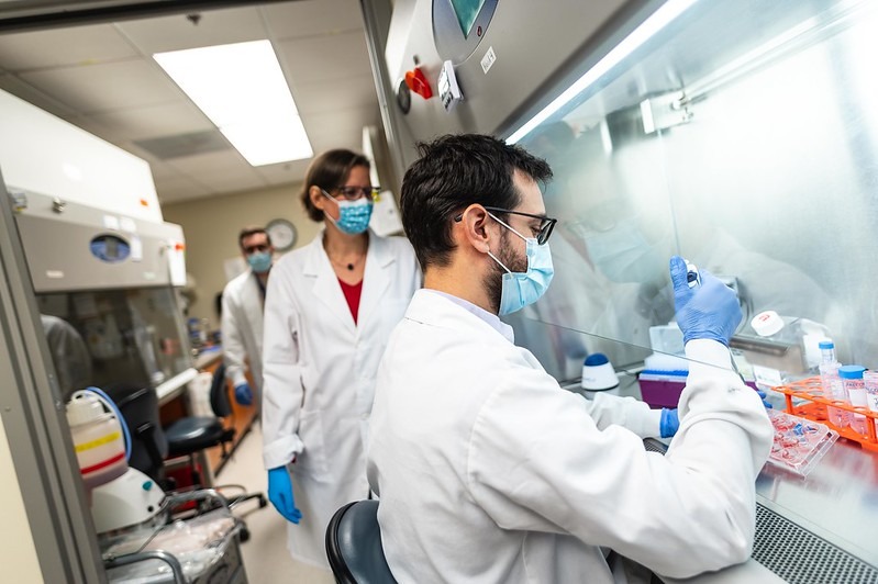 LSI Scientists working in the lab.